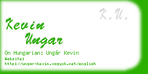 kevin ungar business card